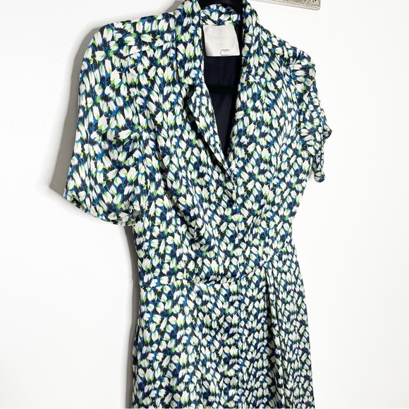Jason Wu Collection Green Button Up Printed Day Midi Dress Size 2 - Picture 10 of 11